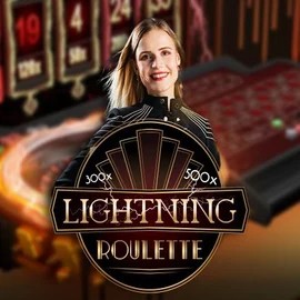 Lightning Roulette by Evolution, showcased at spinkoo.se – game logo