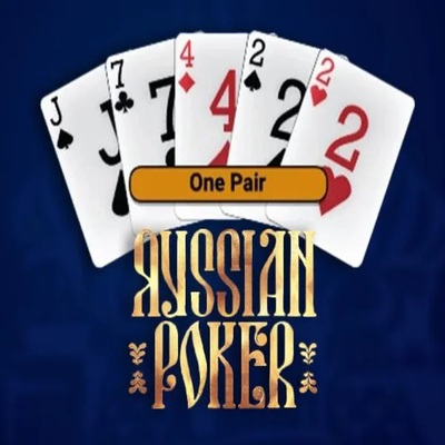 Russian Poker slot logo by OneTouch Games at Spinko Casino